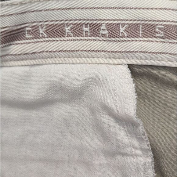 CK Calvin Klein Men's Khakis Vintage 90s Tan Pants Pleated Size 36 - Picture 10 of 10
